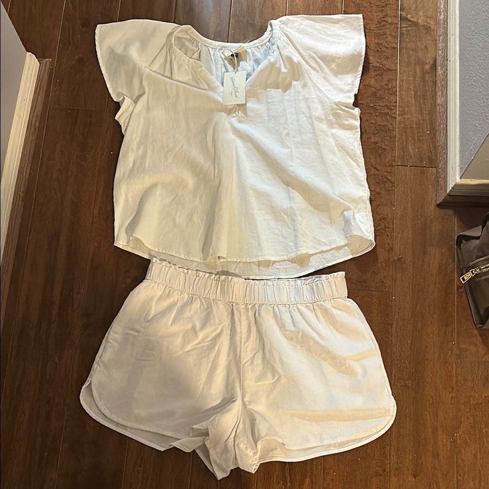 White Women's Short Set